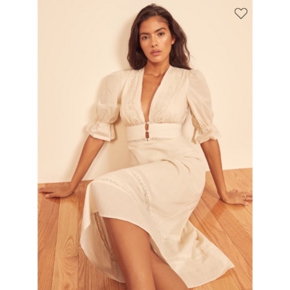 Reformation Dresses & Skirts - NWT Reformation Fran Dress Cream 2